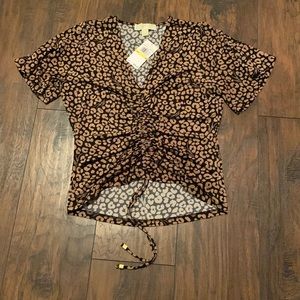 New with tags MICHAEL Michael Kors dark camel basics size medium ladies top